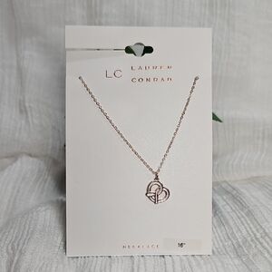 LC Lauren Conrad 16" Rose Gold Necklace With Playful Pretzel Necklace